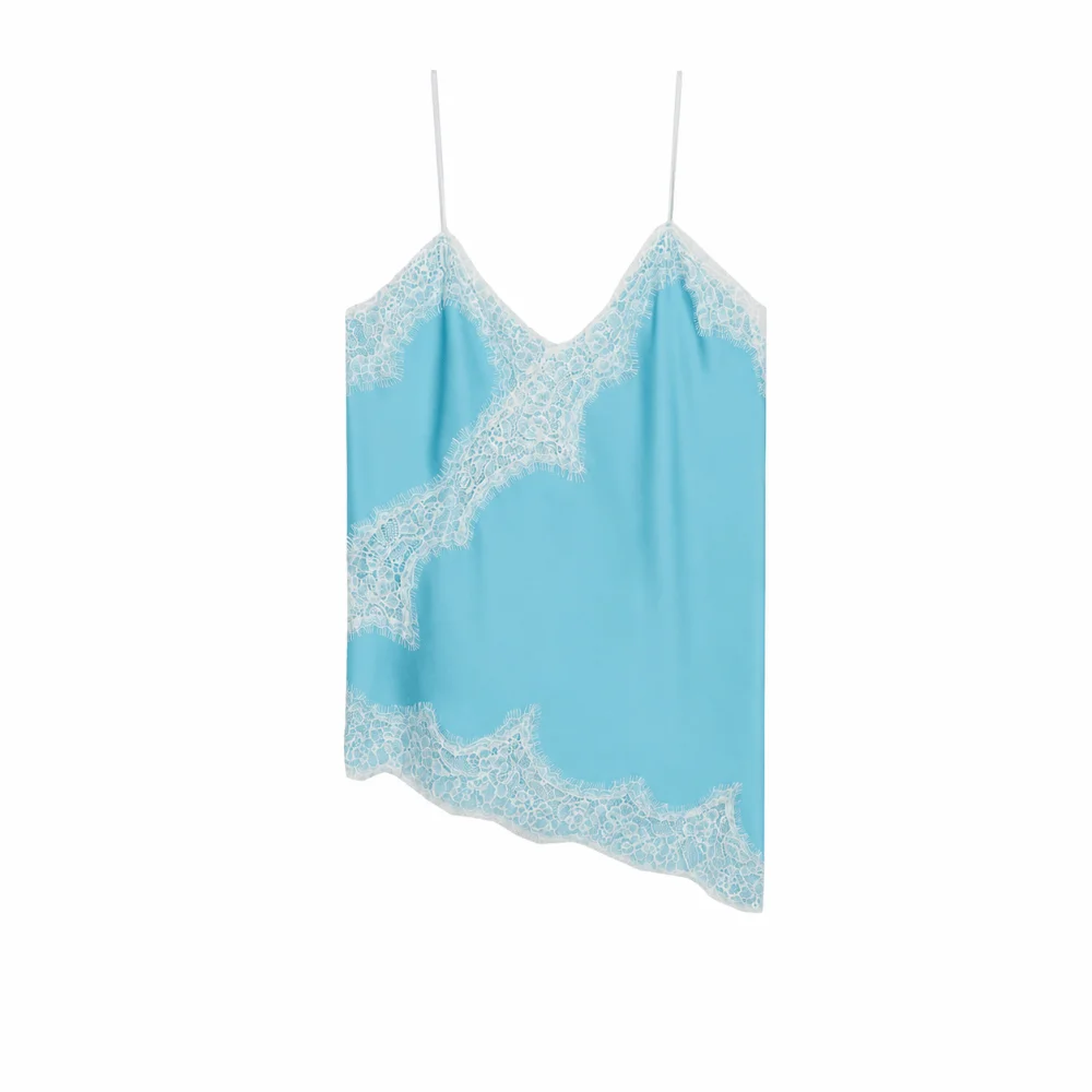 Elegant Asymmetrical Lace Lace Patchwork Top Sexy Lace Backless Backless Tops V Neck Elegant Women tank top Summer Wear