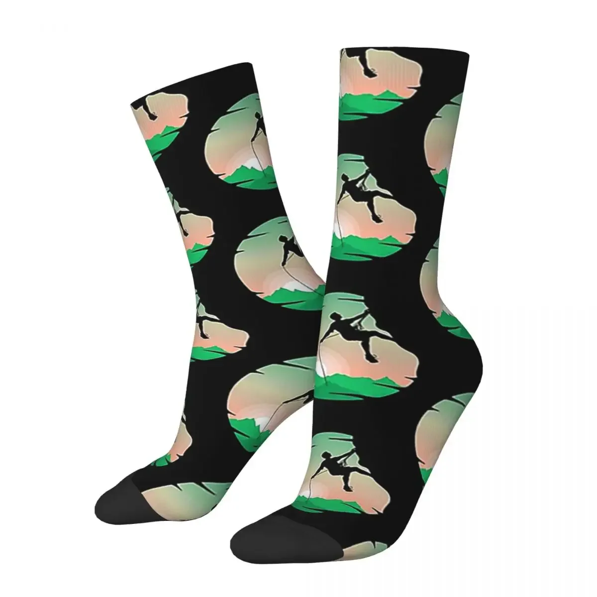 

Climbing Rock Climber Rock Climbing Mountains Socks High Quality Stockings All Season Long Socks for Man's Woman Christmas Gifts