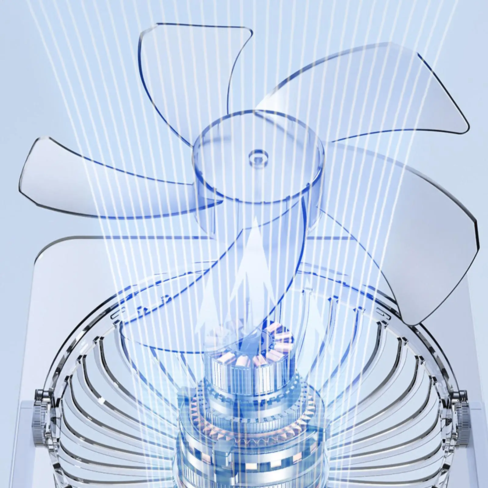 Small Desk Fan Quiet Rechargeable 100 Speeds Slim Powerful Airflow Silent Tabletop Fan For Home Office Bedroom Sleep Nap Travel