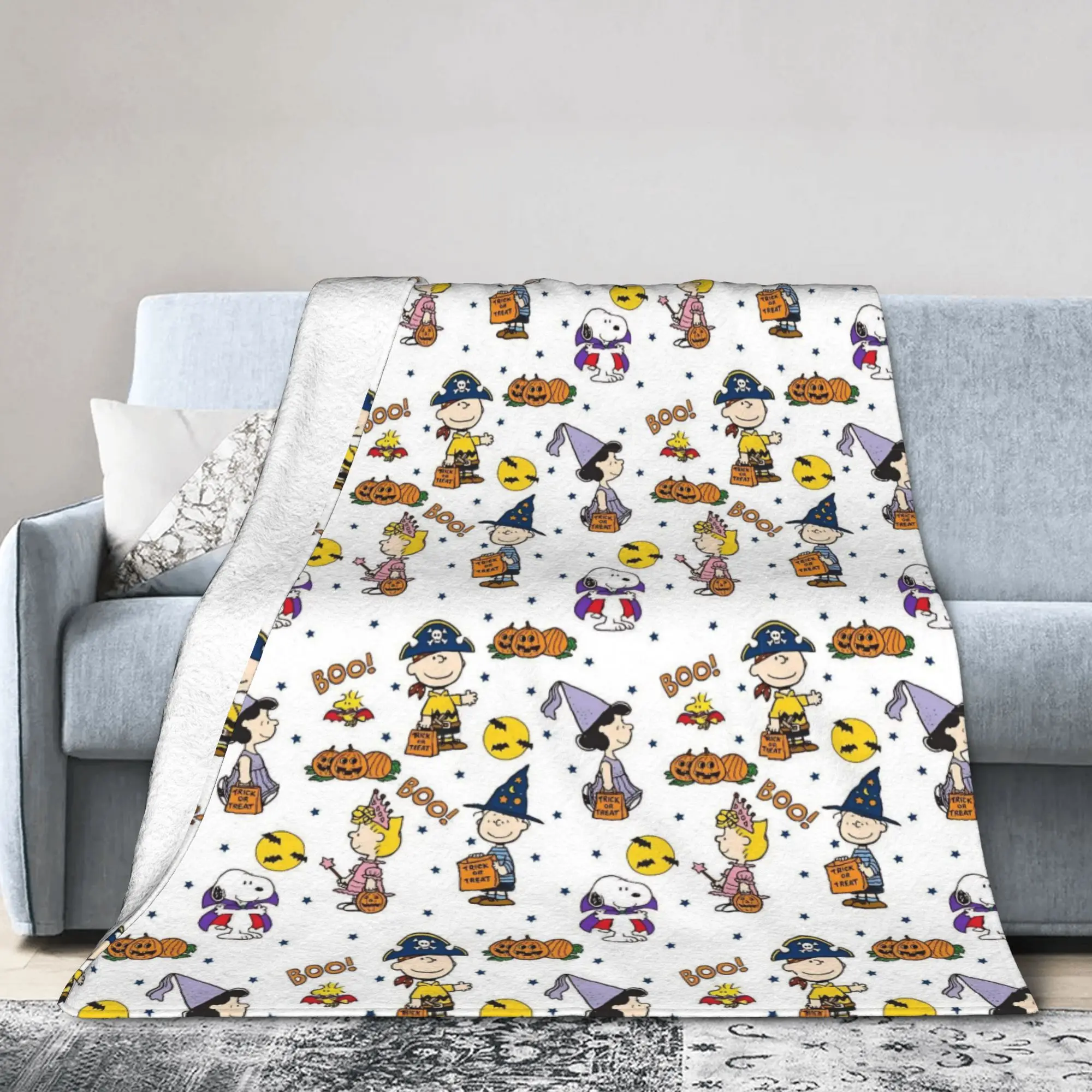Плед на Хэллоуин с Снупи из ко – обзор и цена Home Textiles Blanket