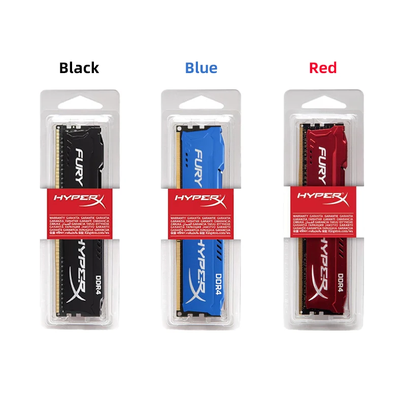 HyperX Fury Desktop RAM DDR4 4GB 8GB 16GB 2133MHz 2400MHz 2666MHz DIMM 288Pin 1.2V Compatible With Intel&AMD CPU view 5