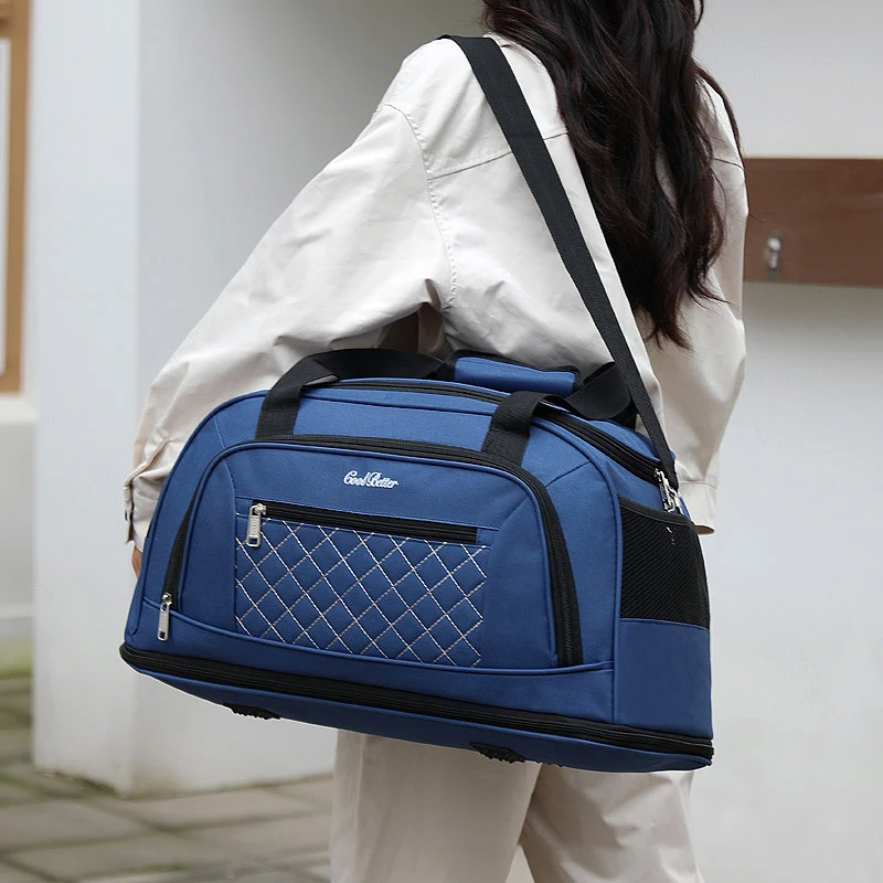 

Gym Fitness Bag Women'S Oxford Scalable Travel Tote Yoga Duffle Waterproof Shoulder Handbag Swimming Outdoor Sports Storage Bag