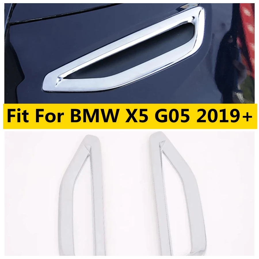 

Outside Body Fender Leaf Air Conditioning Vent AC Outlet Decor Frame Cover Trim Fit For BMW X5 G05 2019 - 2024 Car Accessories