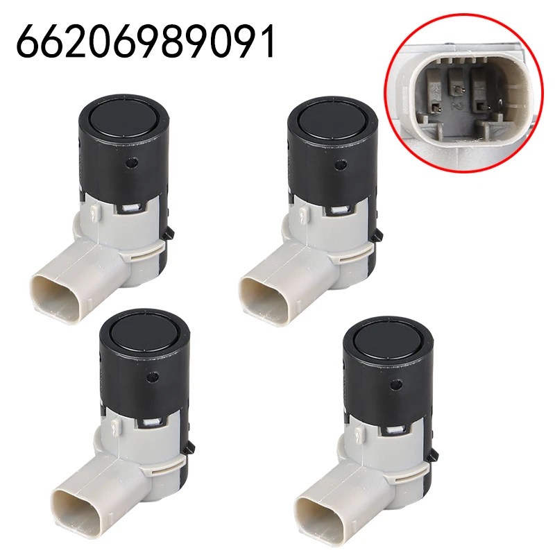4PCS New 66206989091 PDC Parking Sensor For BMW E39 E46 E60 E61 E65 E66 E83 X3 X5 3 5 Series 66 20 6 989 091