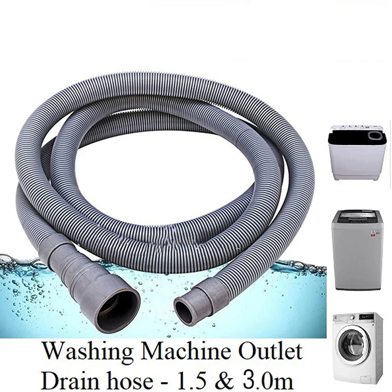 

1.5/2/3m Washing Machine Outlet Drain Hose Pipe Dishwasher Waste Water Outlet Expel Tube Plastic Stretchable Drain Flexible Pipe