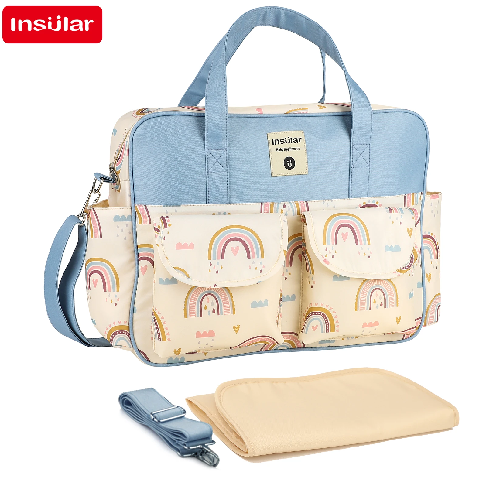 Cartoon Baby Diaper Shoulder Bags Oxford Fabric Mommy Large Capacity Travel Tote Nappy Bag Multifunctional Go Out Women Handbags