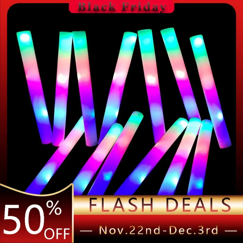 

Bright stick 192 PCS, party supplies have 3 modes of colored light flashing, colored light toys, wedding concert Christmas