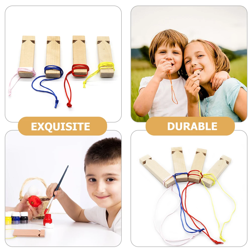 

3pcs Wooden Natural Diy Painting For Kids Musical Instrument Creative Children Educational Music Playthings Slide Whistle Train