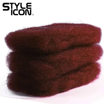 스타일 아이콘 아프로 킨키 곱슬 벌크 레미 헤어, 1 번들, 50 g/pc, 레드 컬러, 브라질 브레이드 헤어, 브레이드용 씨실 없는 인모 