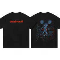 2025 Deadmau5 Electronic Mouse Short-sleeved T-shirt  Women Top Clothes Around Electronic Sound Bungee Cotton Ins Y2k Summer Tee
