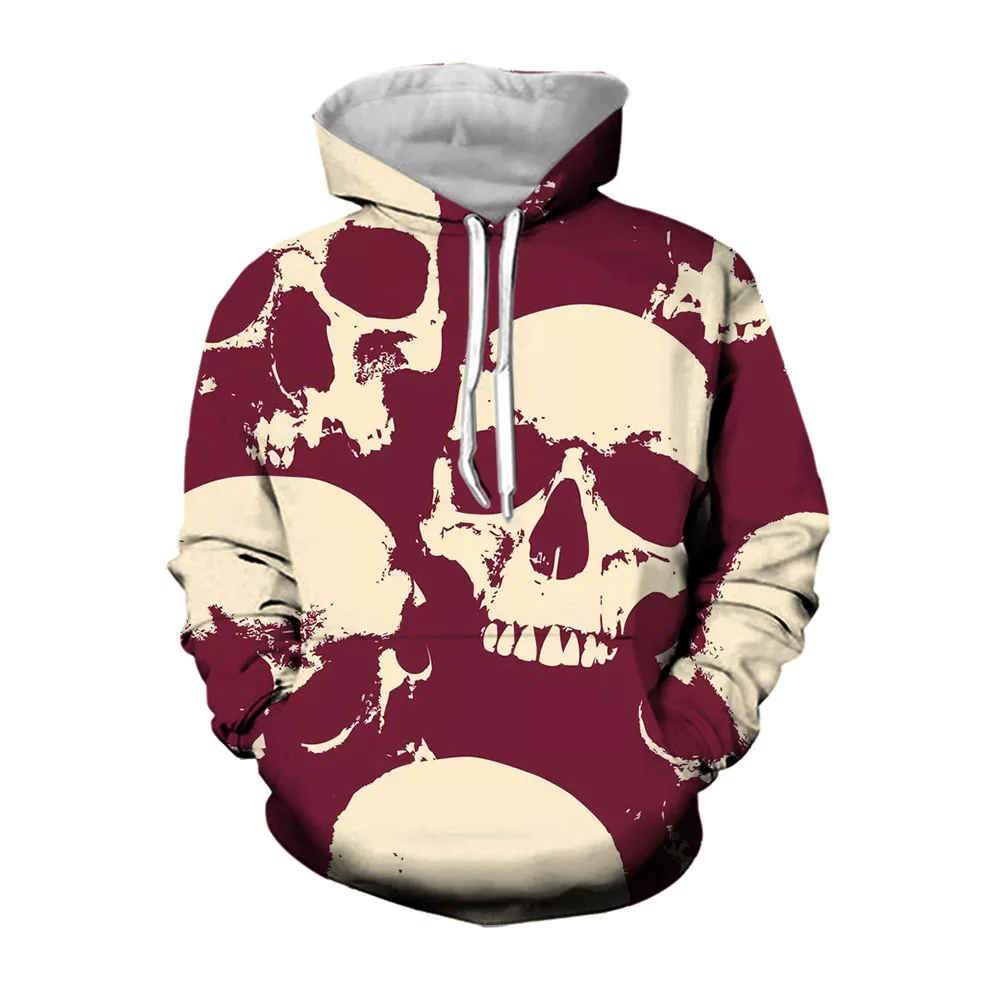 Jumeast 3D Cartoon Skeleton Hoodies For Men Y2K Rock Vibe Party Gift Length Sleeve Hooded Oversized Hoodie Streetwear Pullover