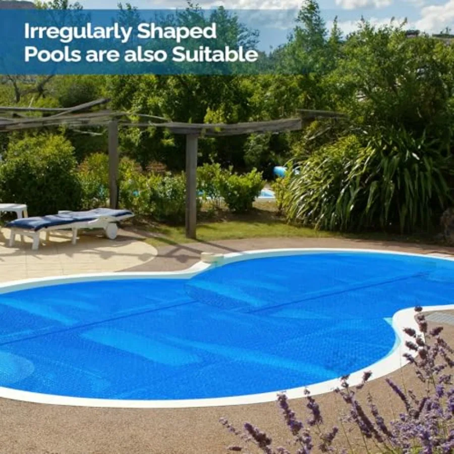 16Mil Solar Pool Heater for Above Ground Pools 18FT Round Solar Pool Cover Solar Blanket for Inground Pool Blue 18'