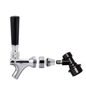Beer Tap Beer Faucet com Liquid Ball Lock, Quick Disconnect Assembly, Beer Dispenser, Soda, Home Kit Brewing, Chrome 12 principais vendas coluna cerveja - №10