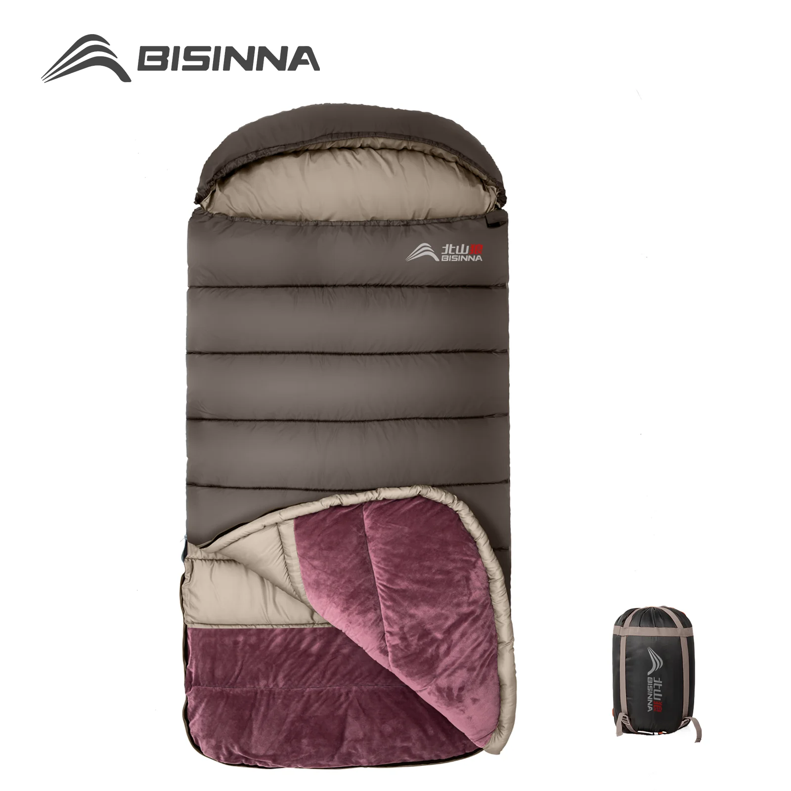 

BISINNA XL Camping Winter Sleeping Bag Lightweight Loose Widen Long Size Sleeping Bag for Adult Rest Trip Outdoor Hiking Fishing