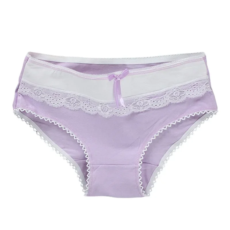 4-Pack Teenage Lace Pants Underpants Young Girl Briefs  Girls Short Panties Kids Underwear 9-20Y