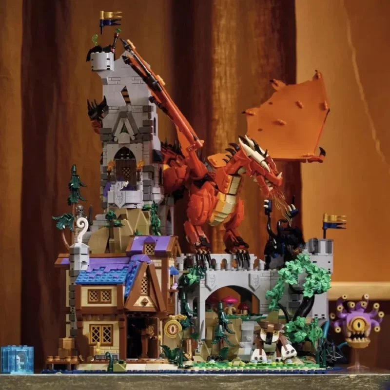 

3745PCS Fantasy Dragon Castle Building Blocks, Medieval Bricks Model Kit for Kids & Adults Christmas Birthday Gift Collection