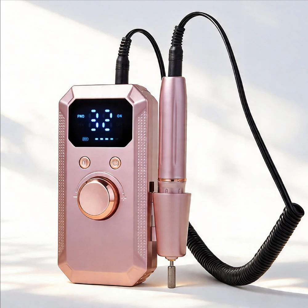 Portable Cordless Nail Drill Machine 1600mAh Rechargeable Low Noise Electric Nail File for Nail Salon Tool