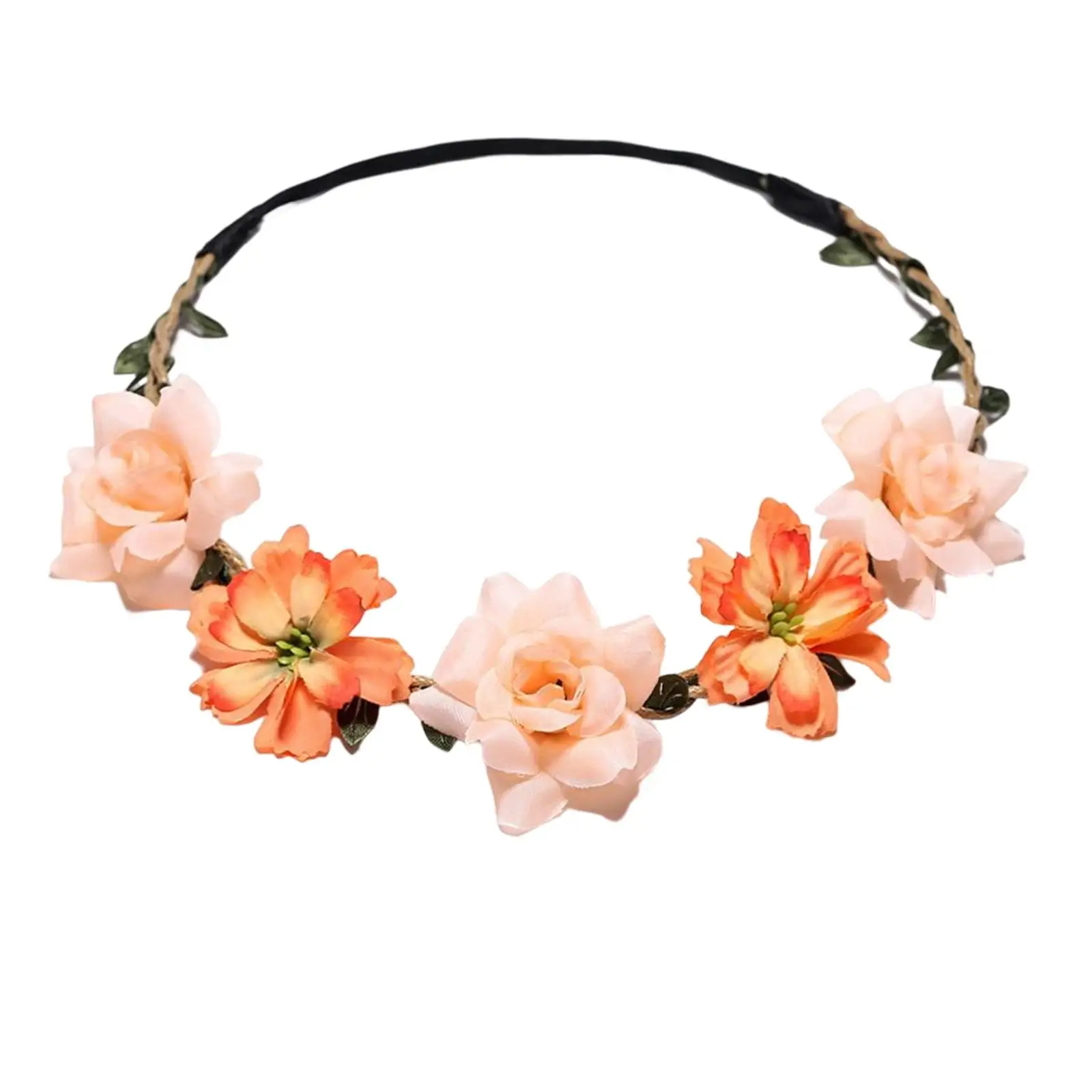 

Цветочный венок для волос в стиле бохо, украшение для головы, гирлянда для праздников, Хэллоуина, вечеринок, косплея