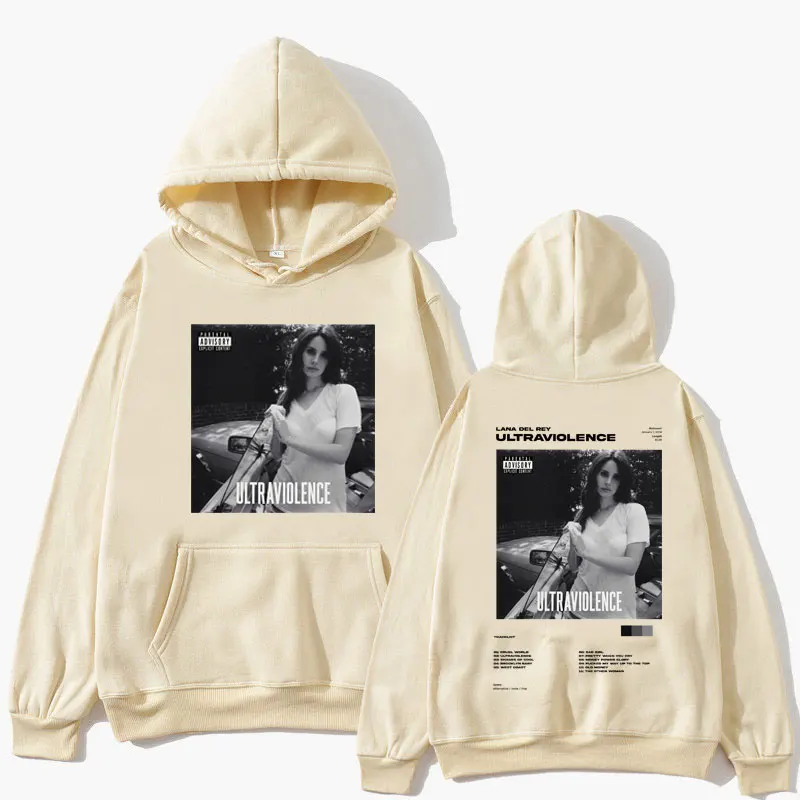 Singer Lana Del Rey Hoodies Ultraviolence Music Ablum Print Hoody Men Women Hip Hop Retro Long Sleeve hoodie Streetwear Pullover