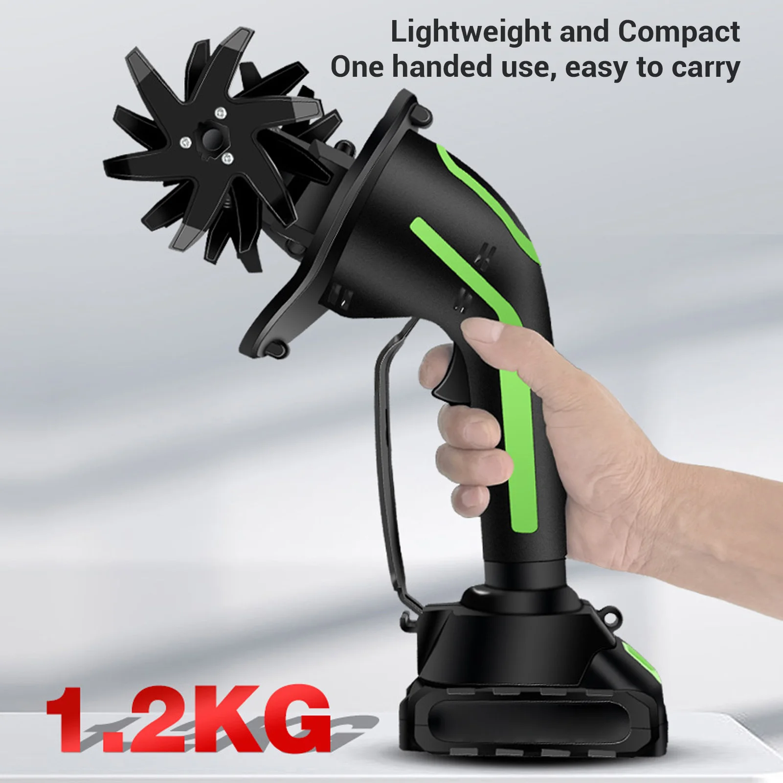 Cordless Garden Tiller Electric Garden Tiller Rechargeable Handheld Cordless Mini Cultivator for Loosening Soil Tilling Weeding view 2