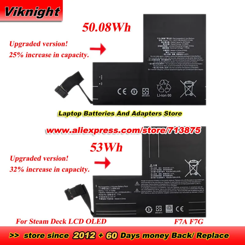 

Brand New Battery for Steam Deck LCD OLED Handheld Game Console F7A F7G High Capacity Battery
