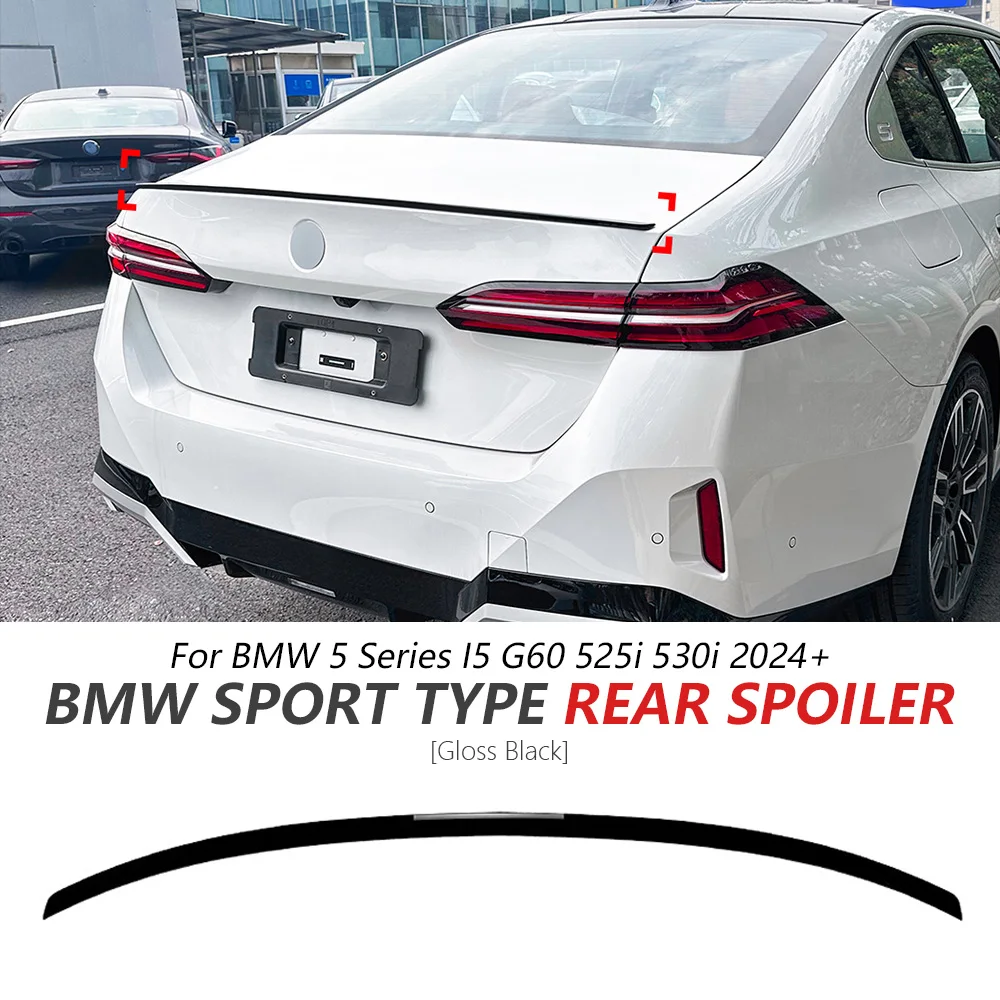 

Sport Rear Spoiler For BMW 5 Series I5 G60 525i 530i 2024+ Glossy Black Sport Body Kit Trunk Lid Wing BMW Accessories Car Update