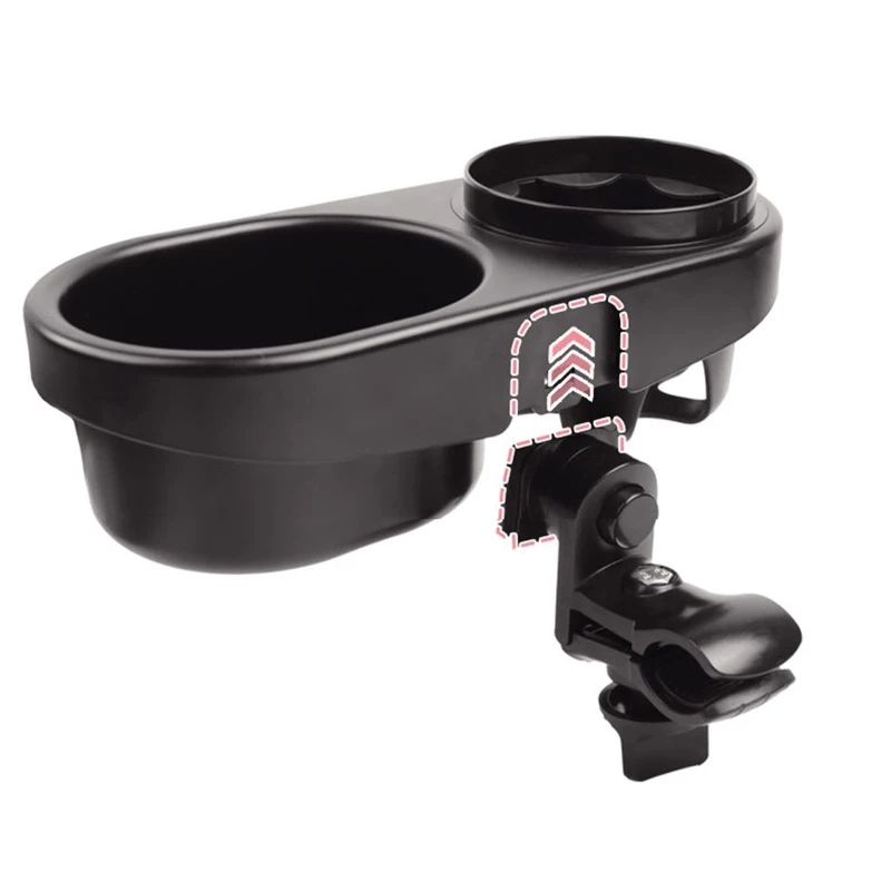 Bandeja universal para carrinho bebê, suporte bandeja para lanche com suporte isolado, braçadeira barra