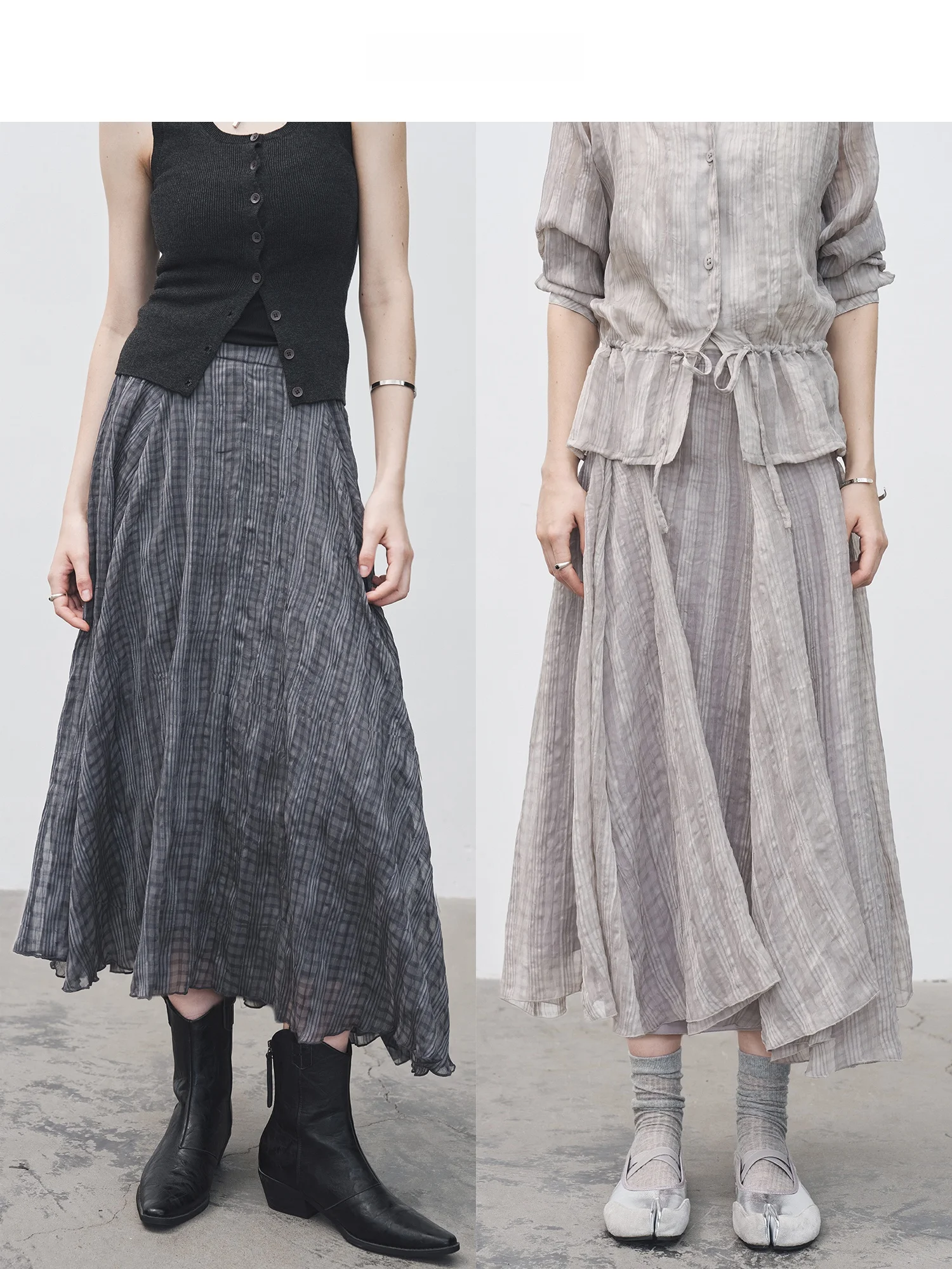 

Повседневная плиссированная юбка миди TAGEECHITA в клетку, асимметричного кроя, из полиэстера, для женщин, свободного кроя, подходит для офиса