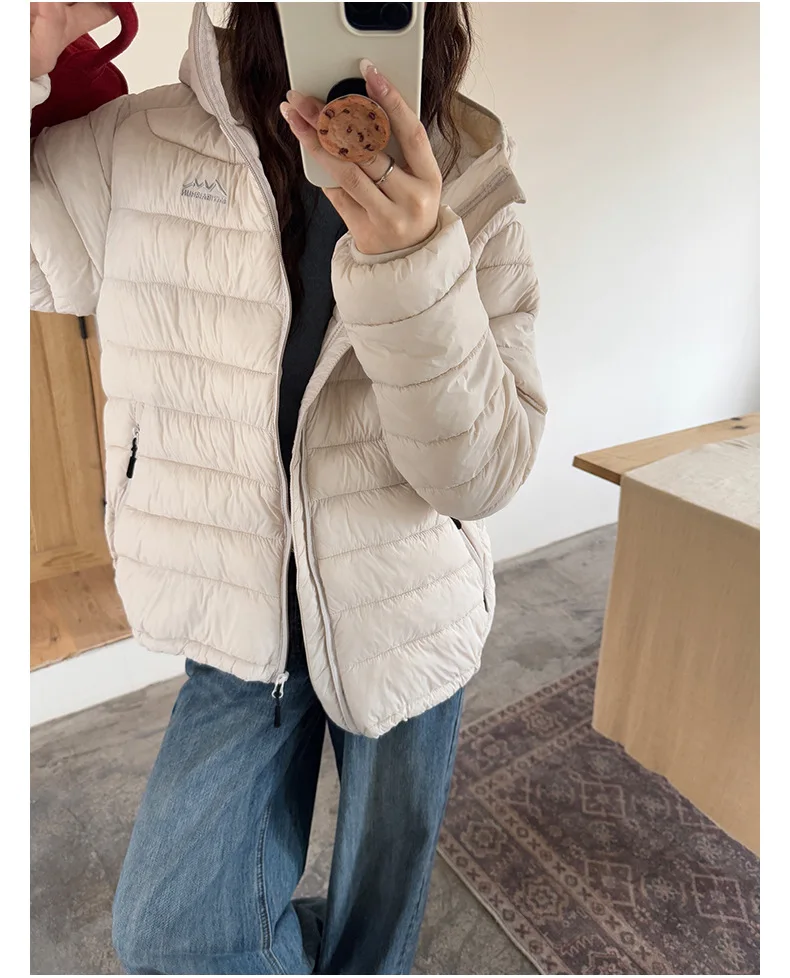 Solid Lightweight Hooded Padded Jacket Women Autumn Winter Casual Outdoor Soft Puffer Jacket Woman All Match Korean Warm Parkas