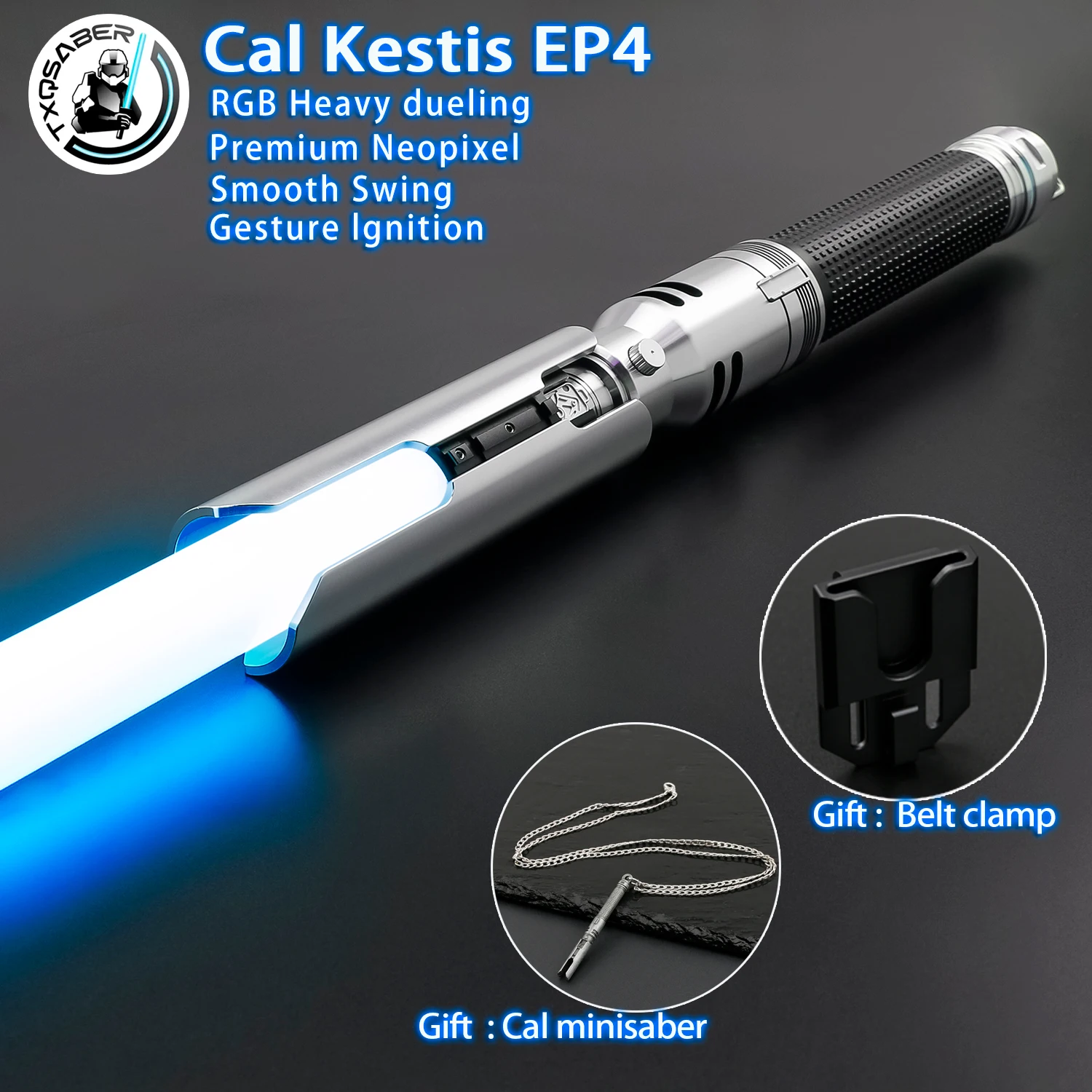 

TXQSABER Cal Kestis EP4 NeoPixel RGB световой меч Heavy Dueling гладкие качели металлическая рукоять игрушки для косплея для взрослых