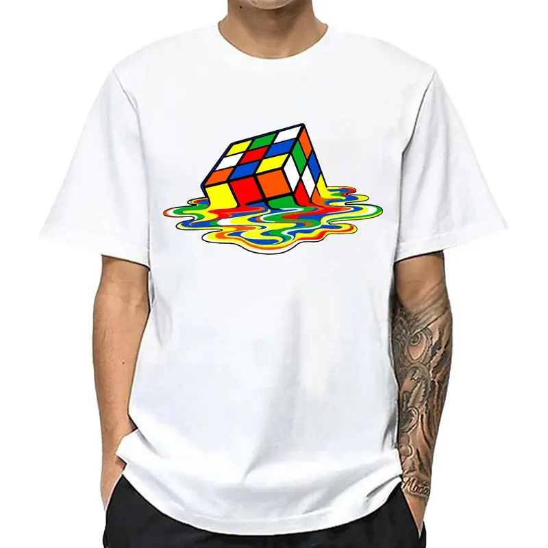 

Summer T-shirt High Quality Magic Square Printing O-neck For Men Tees Casual Cool Hip Hop Short Sleeved Tops