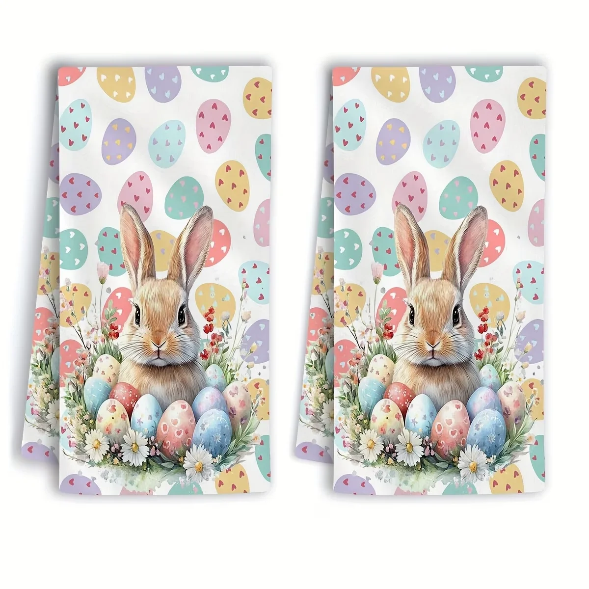 2-Pack Rabbit Egg-Shaped Kitchen Towels, Dish Towels, Hand Towels, Kitchen Decorative Towels, Neighbor Gifts, Sweet Housewarming Gifts for Friends, Mom Gifts, Friend Birthday Gifts.