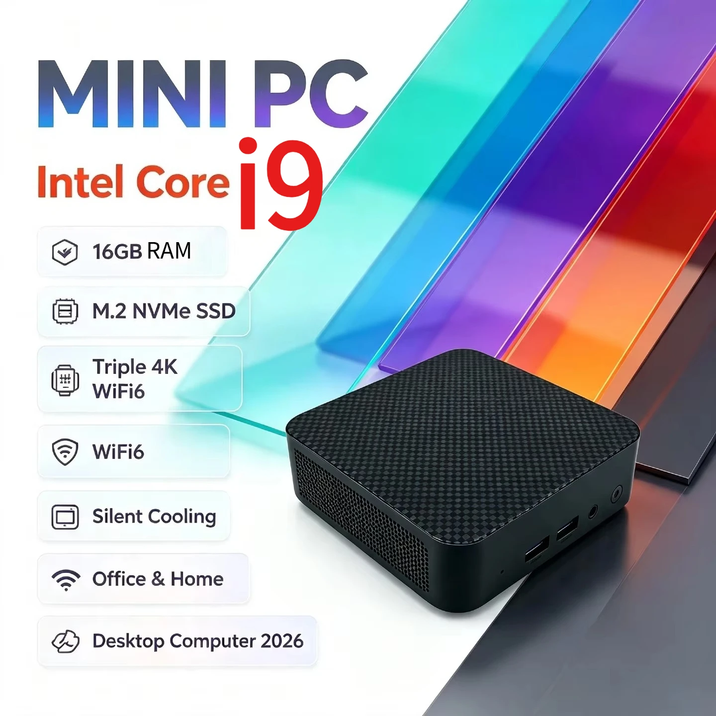 ポータブルミニpc、intel-core-i9-10980hk、16gb-ram、1tb-2tb-ssd、wi-fi対応、ゲーミングpc、オフィスpc、デスクトップpc。