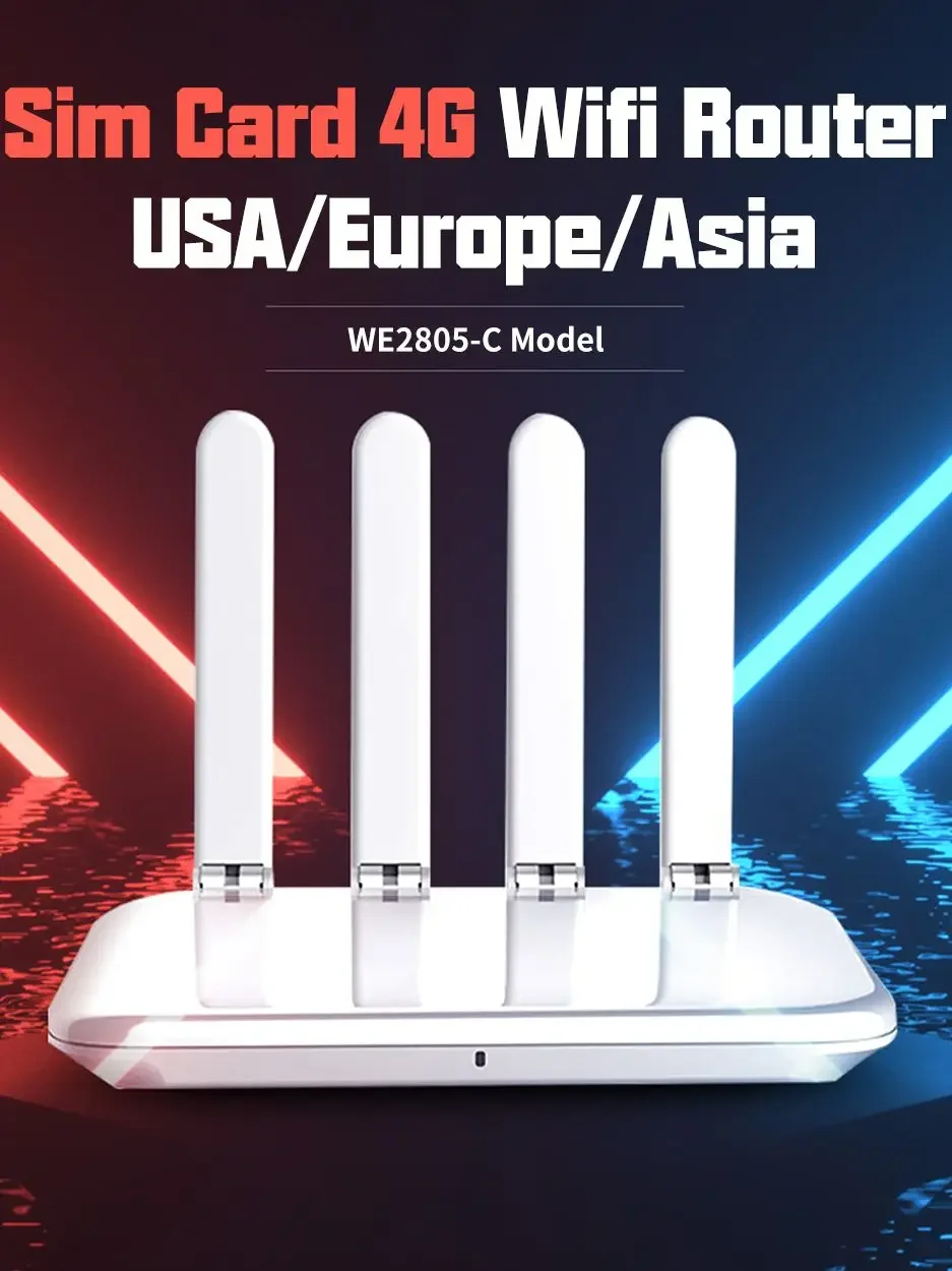 ZCustom exhaus- Routeur Wi-Fi 4G sans fil, EpiCard LAN 4G Lte CAT4, Modem 300Mbps, Antenne du Rotateur, Bande Morte B20 B28