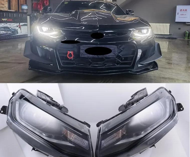 

Для Chevrolet Camaro 16-18 2 шт. автомобильные светодиодные фары передние фары DRL дневные ходовые огни стример указатель поворота