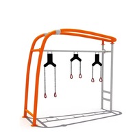 Integrated Pull-up bar with Hanging Trainer, Customized Outdoor Fitness Equipment for Multi-functional Climbing Exercise.
