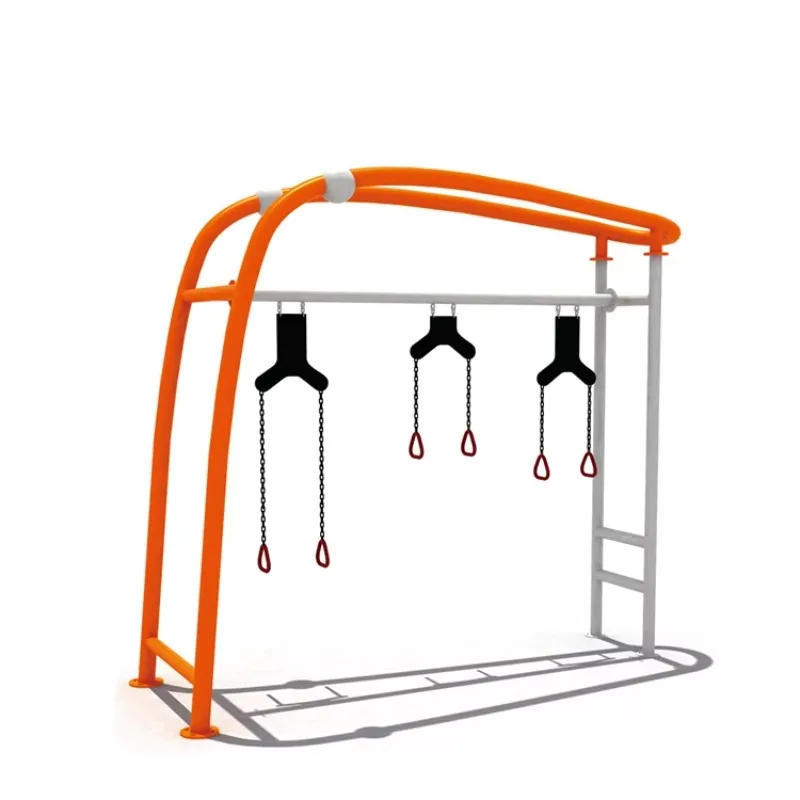 Integrated Pull-up bar with Hanging Trainer, Customized Outdoor Fitness Equipment for Multi-functional Climbing Exercise.