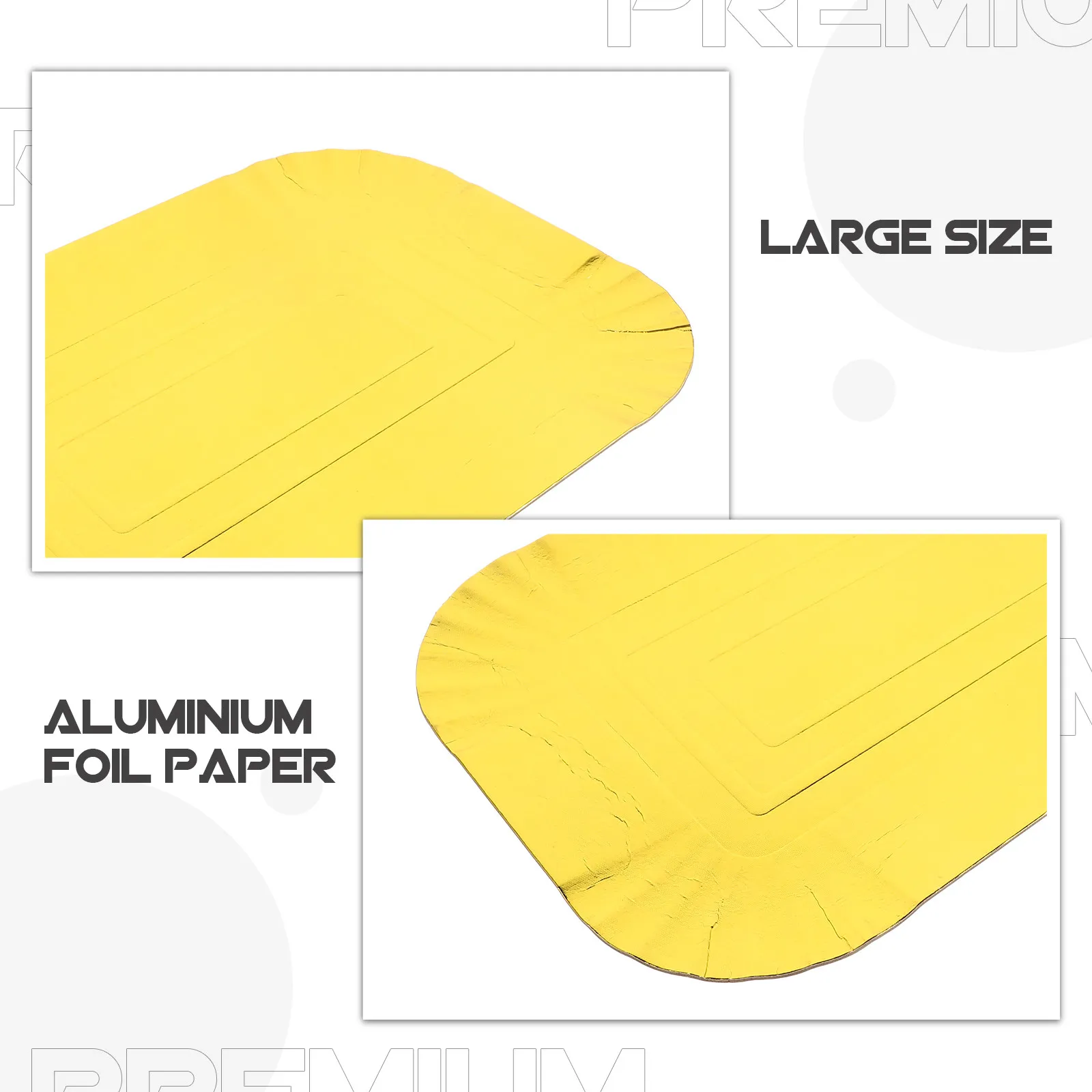 10Pcs Golden Disposable Aluminium Foil Pans Food Safe Heavy Duty Oven Safe Roasting Baking Serving Trays for Parties Picnics