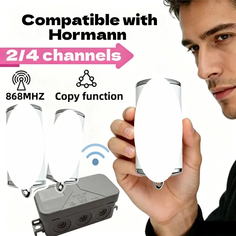 868MHz For HORMANN BS Bisecur Remote Control Compatible with HSE1 HSE2 HSE4 HSE5-868-BS HS5-868-BS Garage Door Opener Transmitte