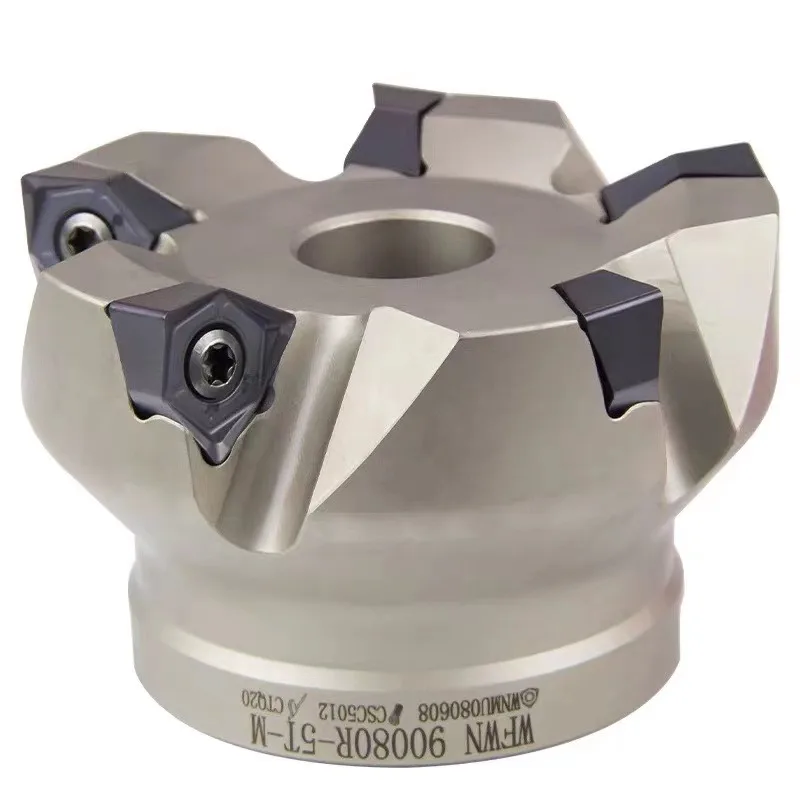 KT CNC MFWN MFWN900 Double sided hexagonal heavy cutter head inserted with WNMU WNMU0806 matched with BT NT  HSK FMB tool holder