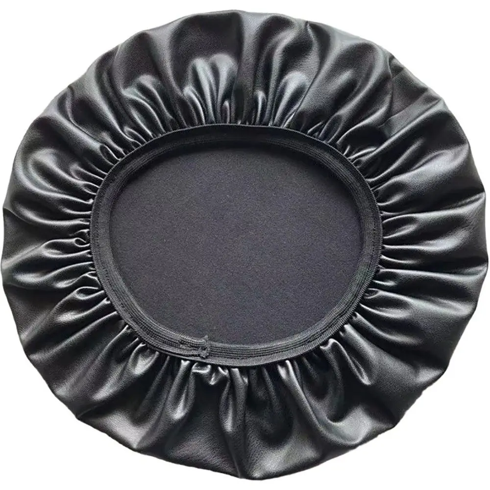 1Pcs PU Leather Chair Seat Cover with Elastic Bands Waterproof Round Chair Cover Slipcover 28-40cm Stool Seat Cushion Cover