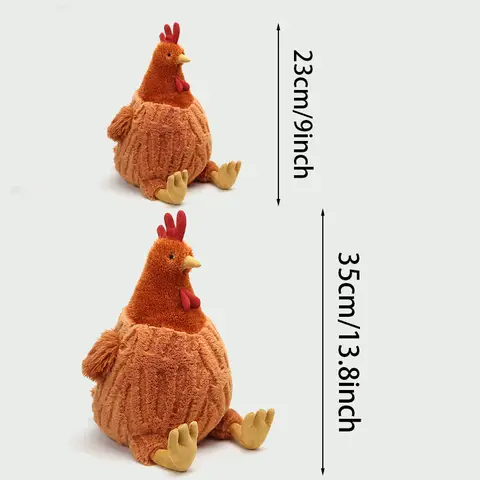 23/35 सेमी फार्म बड़ा मुर्गा मॉडल आलीशान खिलौना प्यारा रचनात्मक नकली चिकन गुड़िया भरवां जानवर खिलौना सोफा तकिया घर सजावट बच्चे उपहार 12 best sales चिकन आलीशान - №5