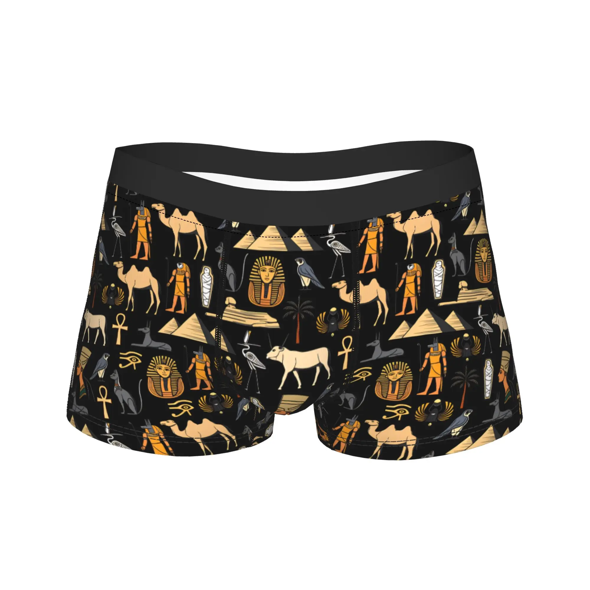 

Ancient Egyptian Patterns Underwear Comfortable Underpants Customs Boxer Brief For Male Pouch Large Size Boxer Shorts