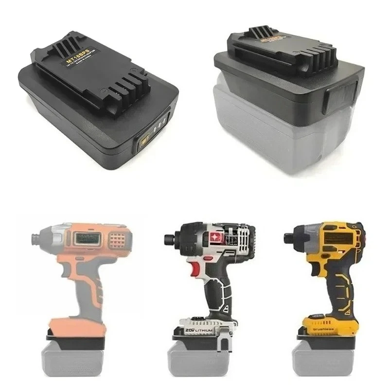 For Makita 18V Lithium-Ion Batteries MT18BPS Battery Adapter for Black Decker/for Porter Cable/for Stanley Battery Power Tools