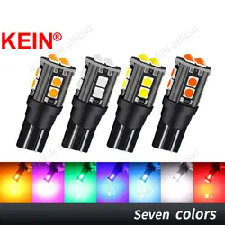 KEIN 2PCS T10 Led Bulb WY5W W5W 194 3030 Amber Interior License Plate Dome Parking Reading Indicator Signal Lamp Car Light Auto