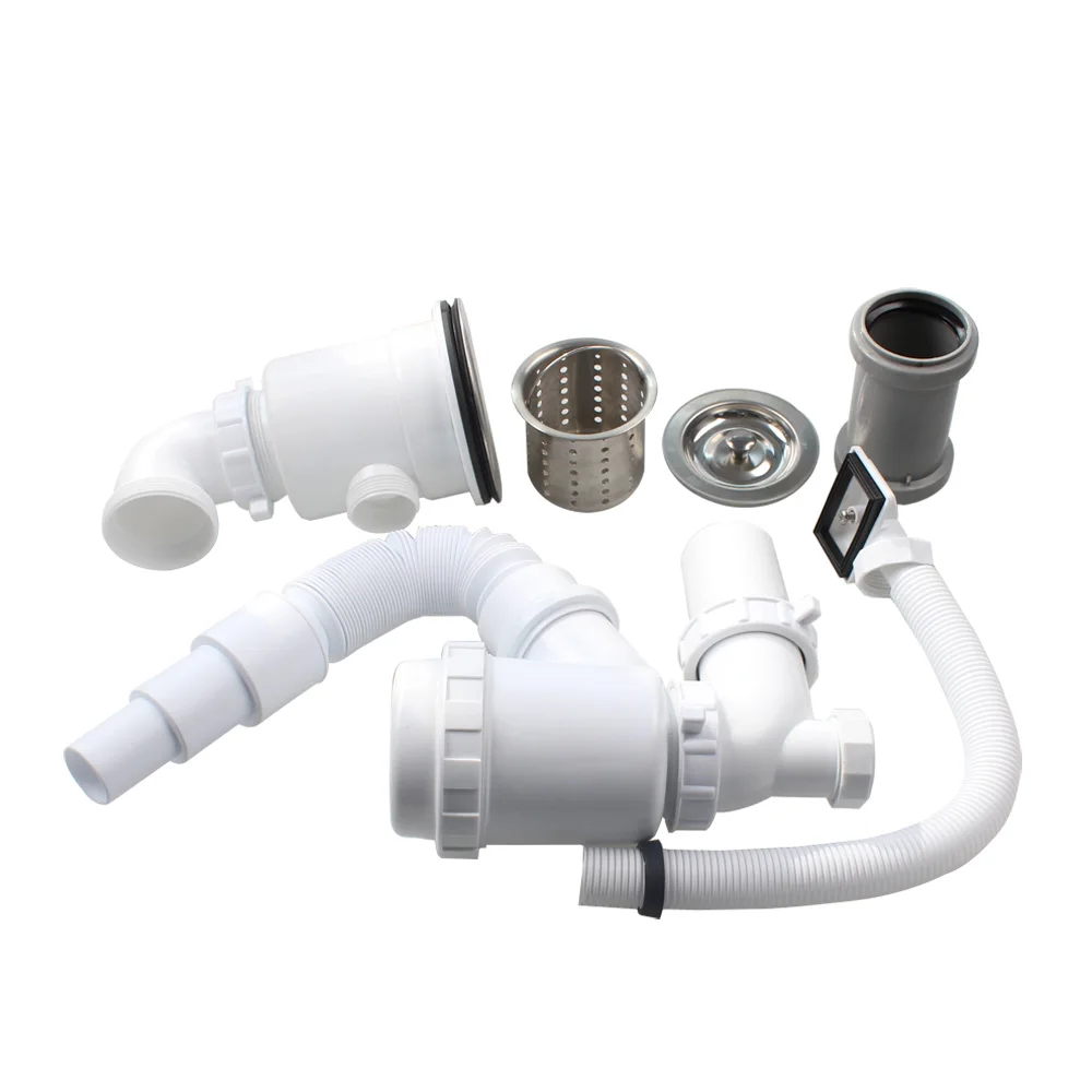 Talea Single Rear Drain Pipe Kit Mounted With Sink Strainer,Overflow Pipe For Kitchen Sink Z6003C008