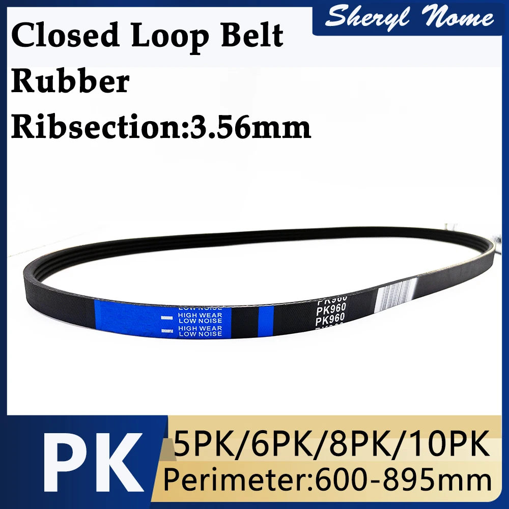 

PK black rubber transmission multi wedge belt closed-loop transmission industrial transmission timing belt