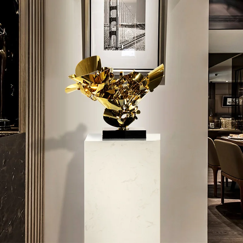 

Современная роскошная модель, металлическое украшение для комнаты, продажа офиса, креативная гостиная, искусство высокого класса из нержавеющей стали