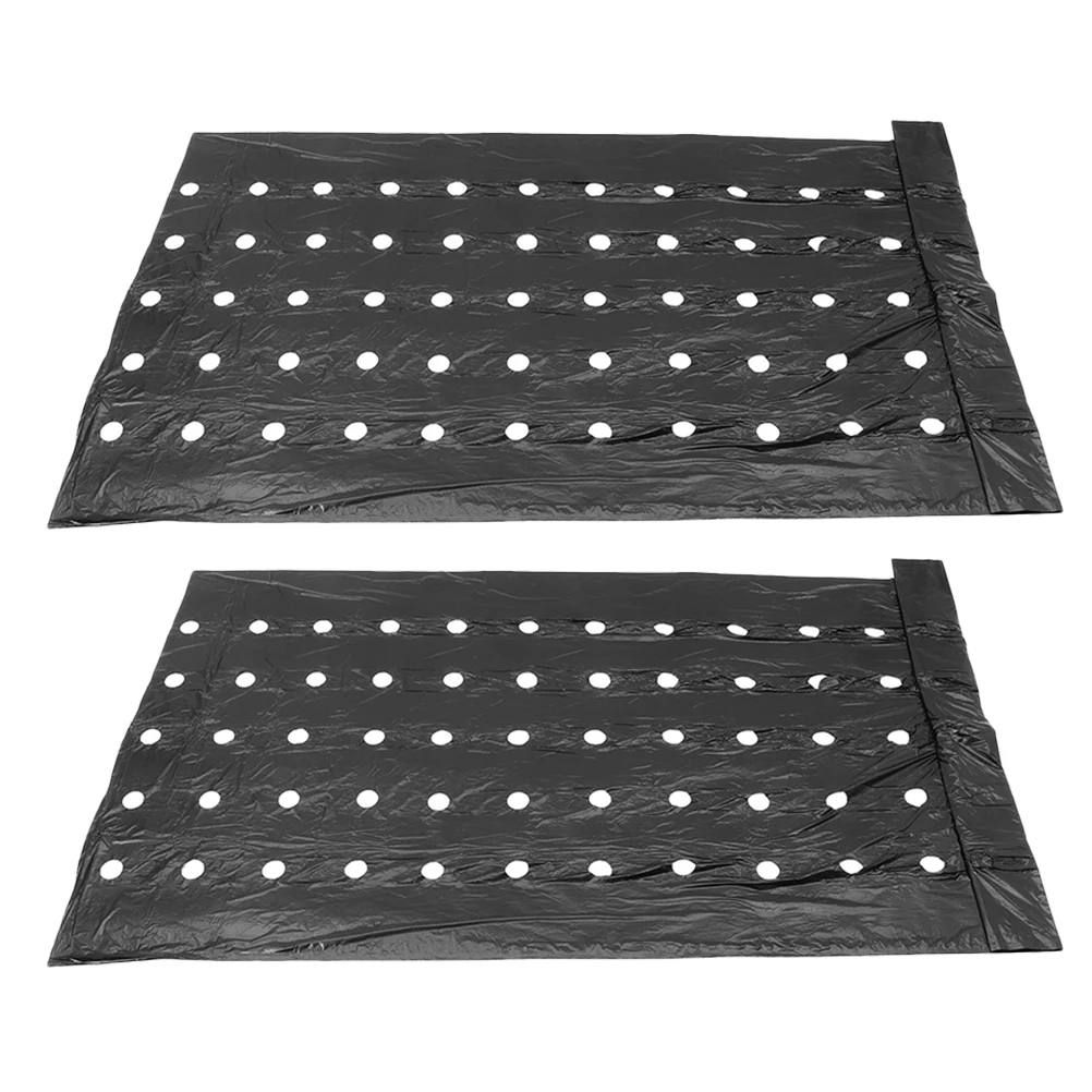 

2pcs Black PE Agricultural Mulch Film Thermal Insulation Perforated Plant Covering Crop Protection Soil Preservation Durable