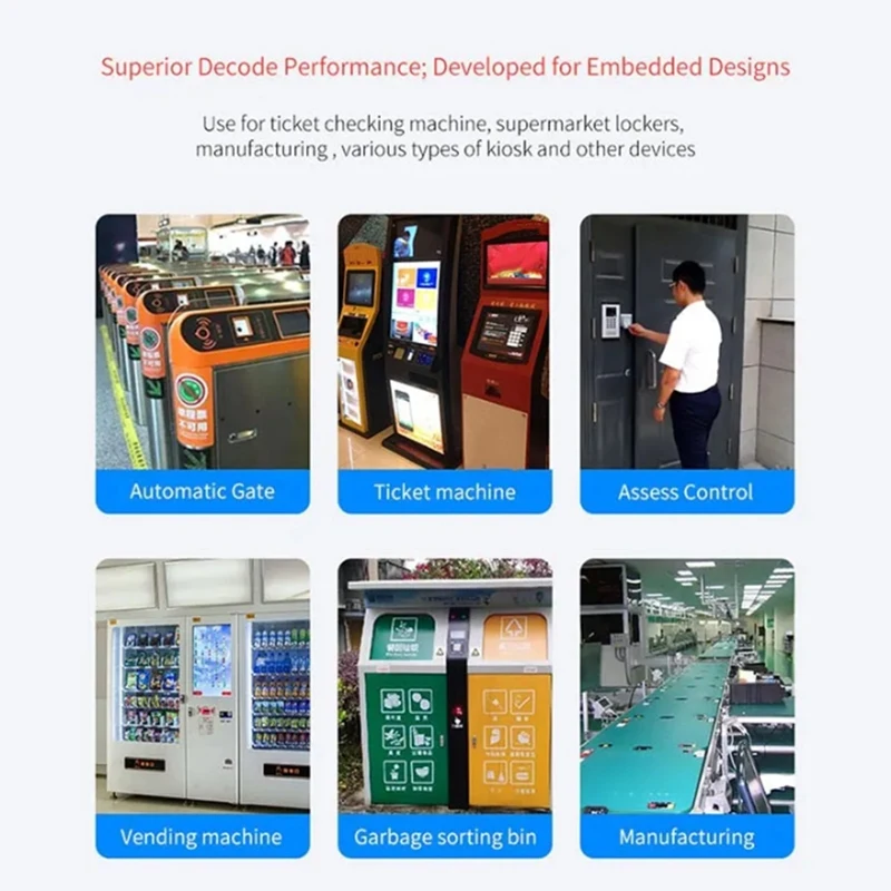 EP8280 QR รหัส RFID Card Reader NFC 1D 2D QR Code Reader Access Control Barcode Scanner USB Wiegand สําหรับ Kiosk Turnstile